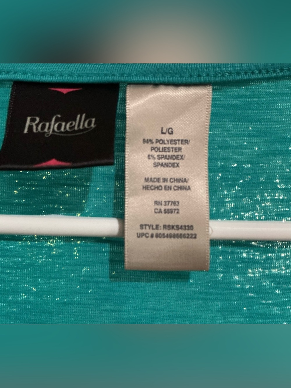 Rafaella Teal Ruffled Sleeveless Camisole DP - Picture 3 of 5